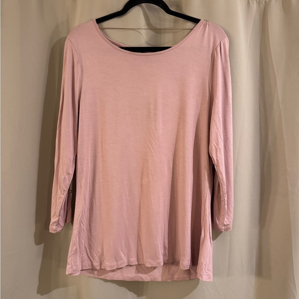 NWT Cable & Gauge Light Pink Sleeve Crewneck Top